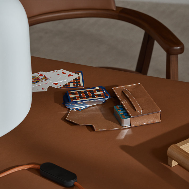 Etui à cartes de poker Lord Pocket - Marron | Hermès Canada